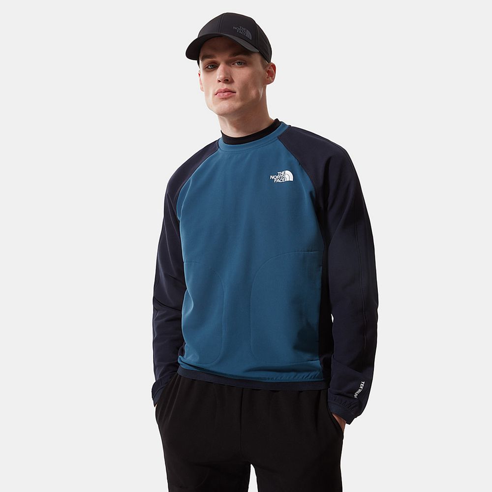 The North Face Sweater Mens Australia - The North Face Tekware Fleece Blue / Navy Flashdry (RMA-4279